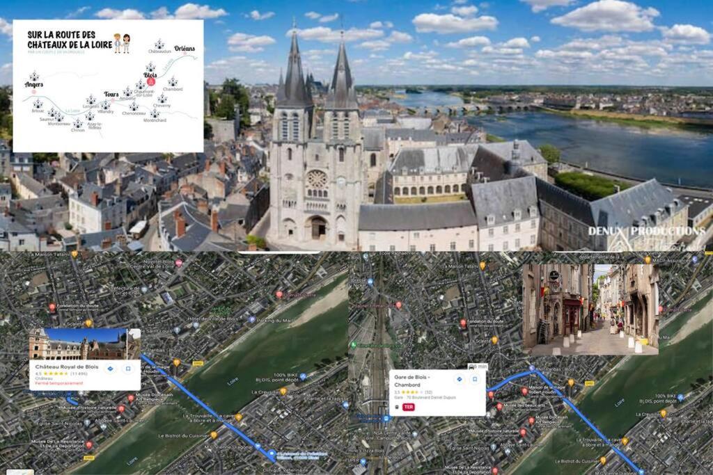 Grand Appart 9 Pers Centre Blois Parking Prive 1Voiture 10 Velos 5Min Chateau By Sweet Home Company Екстер'єр фото