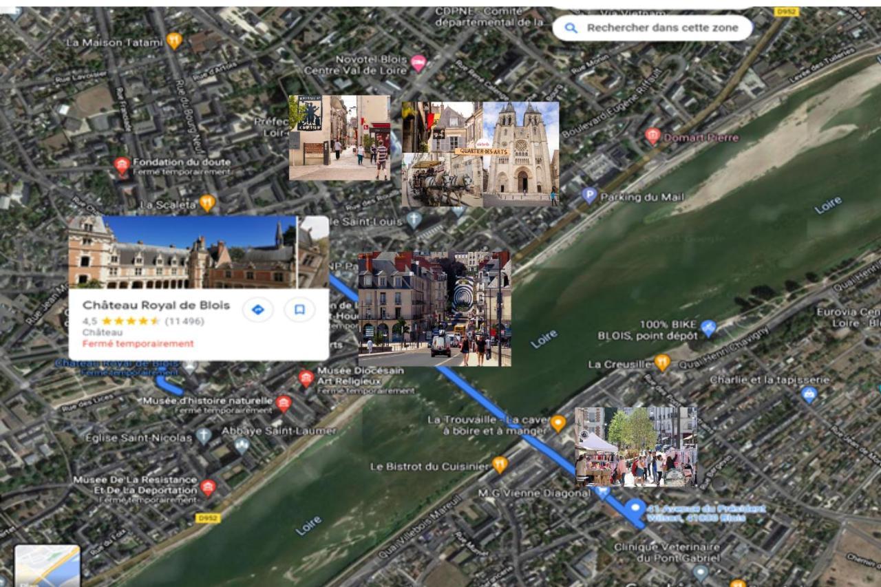 Grand Appart 9 Pers Centre Blois Parking Prive 1Voiture 10 Velos 5Min Chateau By Sweet Home Company Екстер'єр фото